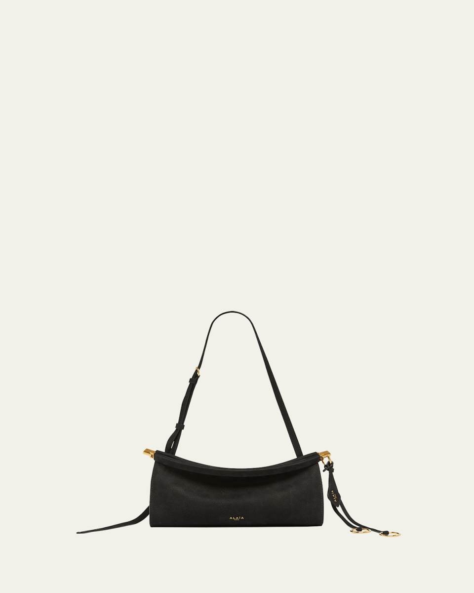 Le Click Small Shoulder Bag in Nubuck Leather
